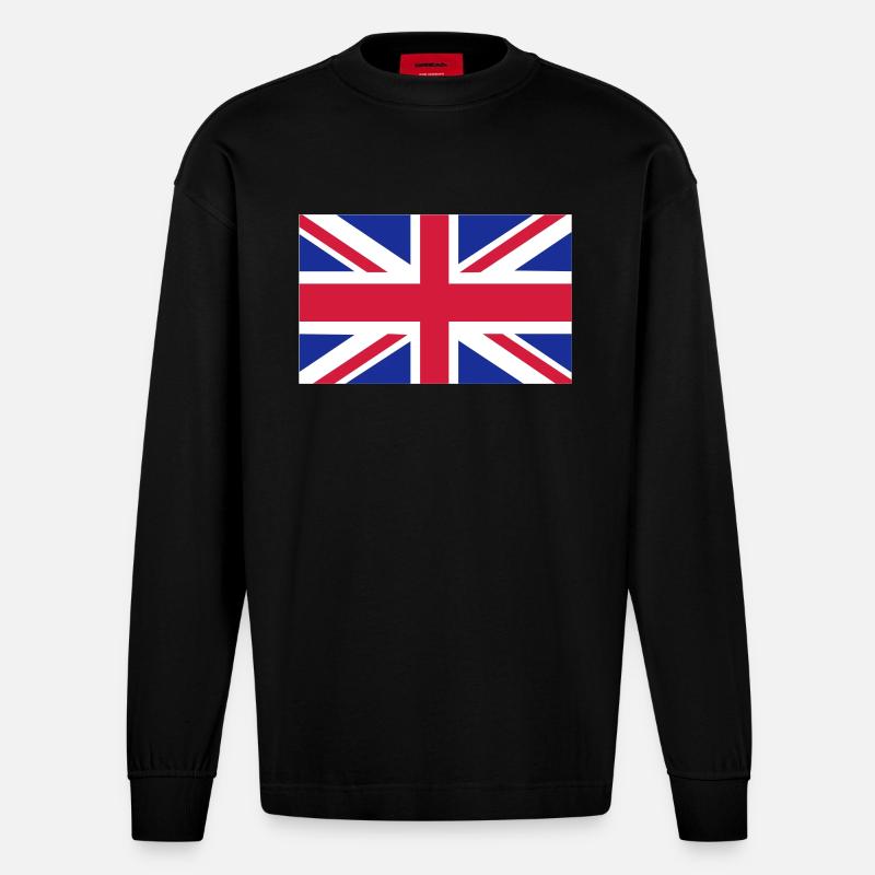UK - Heavyweight Oversized Organic Longsleeve Shirt Made in EU - SOLID BLACK