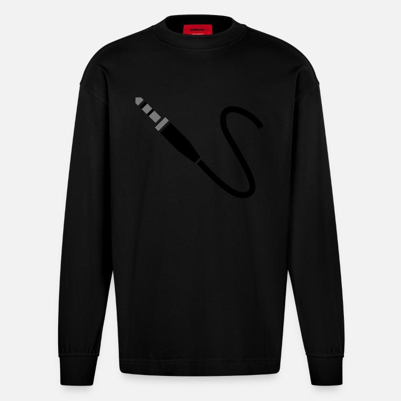 Klinkekabel - Heavyweight Oversized Organic Langarmshirt Made in EU - SOLID BLACK