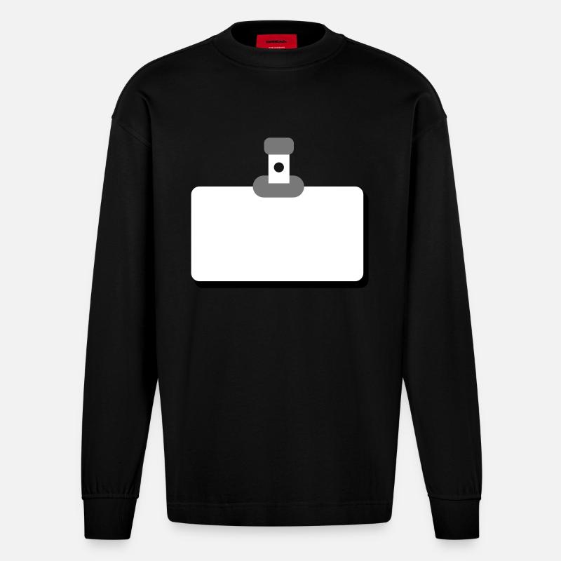 schild_f3 - Manches longues bio épais oversize fabriqué en UE - SOLID BLACK