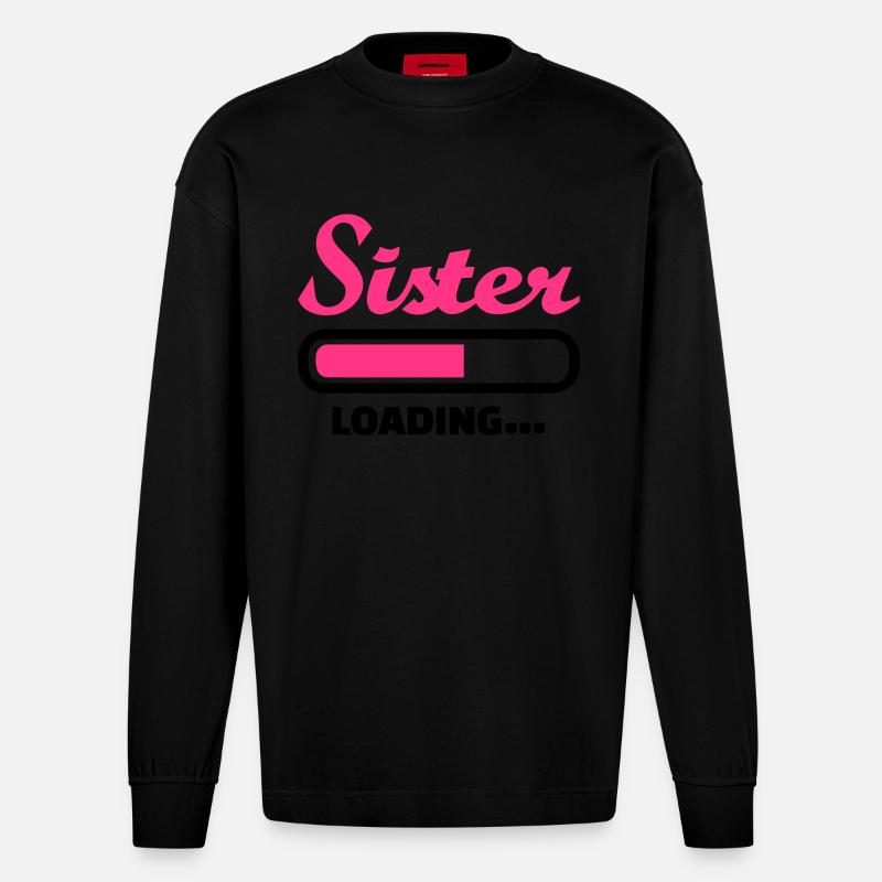 Schwester - Heavyweight Oversized Organic Langarmshirt Made in EU - SOLID BLACK