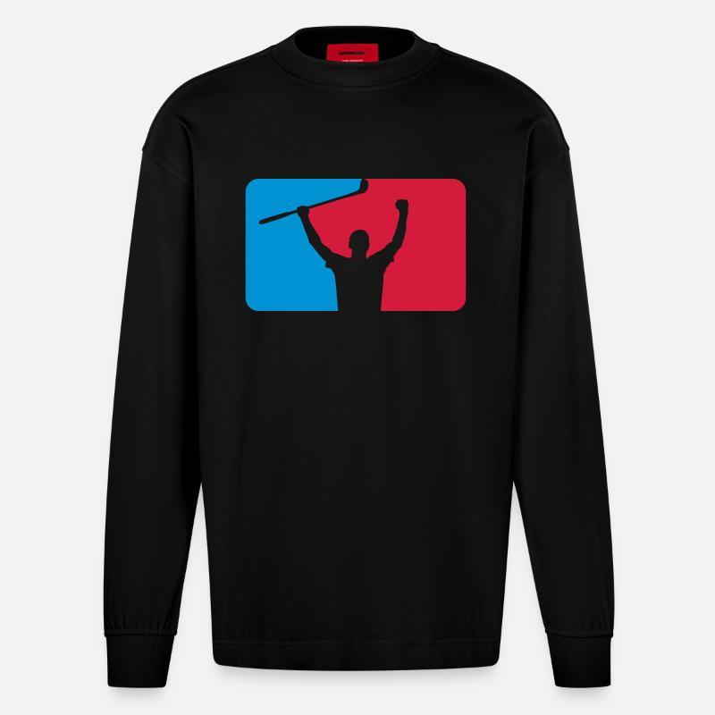 Golf - Heavyweight Oversized Organic Langarmshirt Made in EU - SOLID BLACK