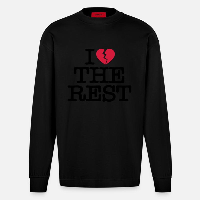 I hate the rest - Heavyweight Oversized Organic Langarmshirt Made in EU - SOLID BLACK