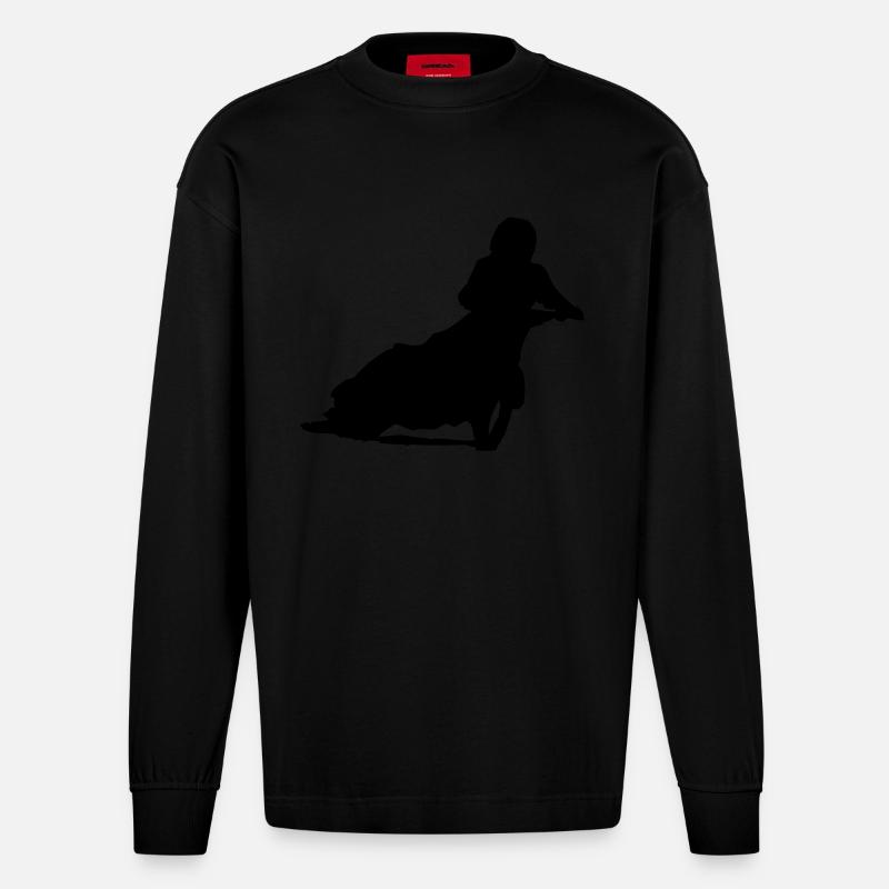 Speedway - Heavyweight Oversized Organic Langarmshirt Made in EU - SOLID BLACK