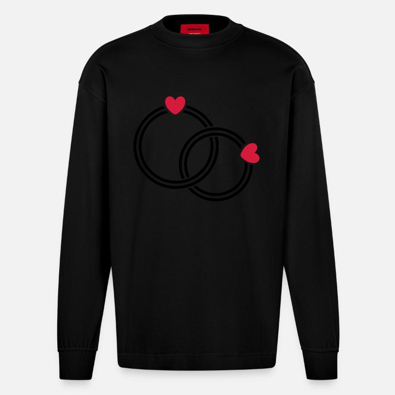 Eheringe - Heavyweight Oversized Organic Langarmshirt Made in EU - SOLID BLACK