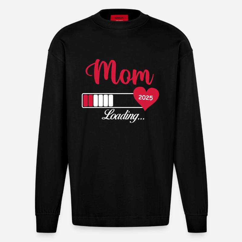 mom loading 2025 - Heavyweight Oversized Organic Langarmshirt Made in EU - SOLID BLACK