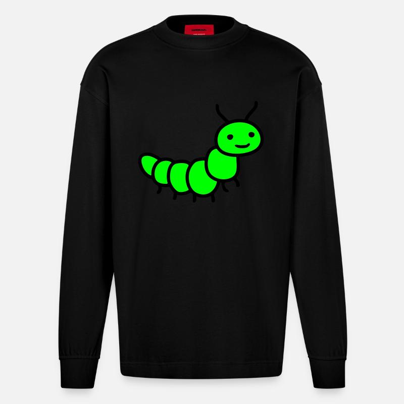 chenille - Manches longues bio épais oversize fabriqué en UE - SOLID BLACK