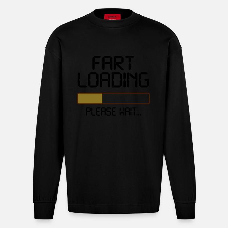 fart loading - Manches longues bio épais oversize fabriqué en UE - SOLID BLACK