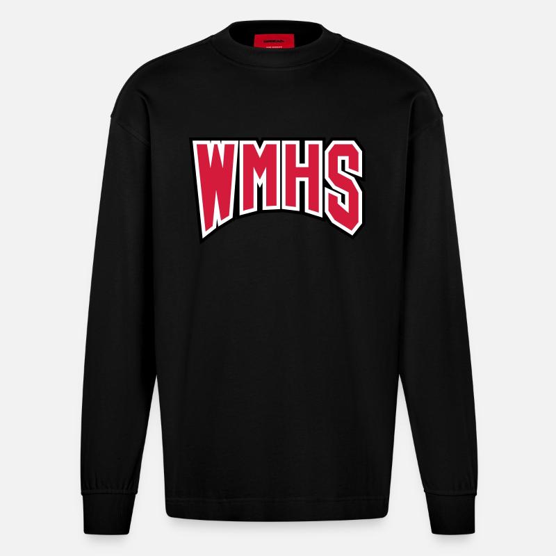 WMHS - Heavyweight Oversized Organic Langarmshirt Made in EU - SOLID BLACK