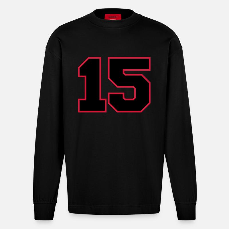 number15 - Heavyweight Oversized Organic Langarmshirt Made in EU - SOLID BLACK