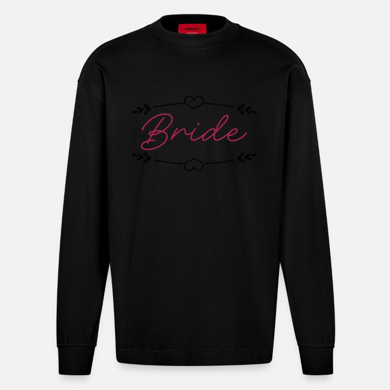 Mariée - Manches longues bio épais oversize fabriqué en UE - SOLID BLACK