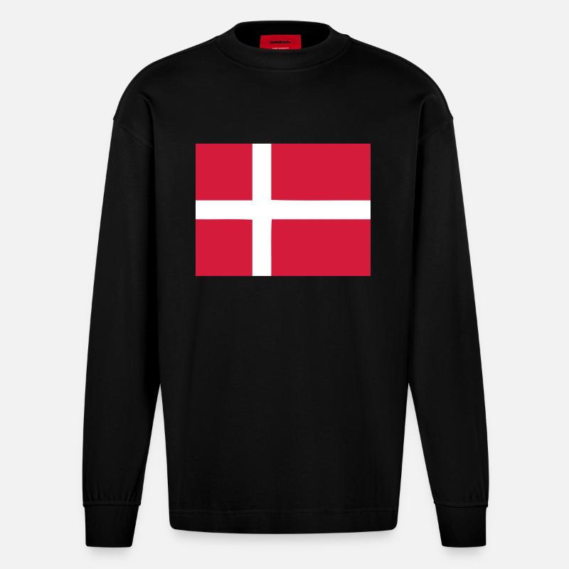 daenemark - Heavyweight Oversized Organic Langarmshirt Made in EU - SOLID BLACK