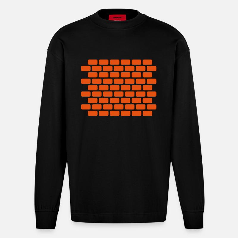Mauer - Heavyweight Oversized Organic Langarmshirt Made in EU - SOLID BLACK