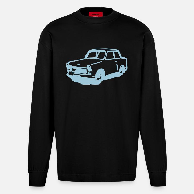 trabbi - Heavyweight Oversized Organic Langarmshirt Made in EU - SOLID BLACK