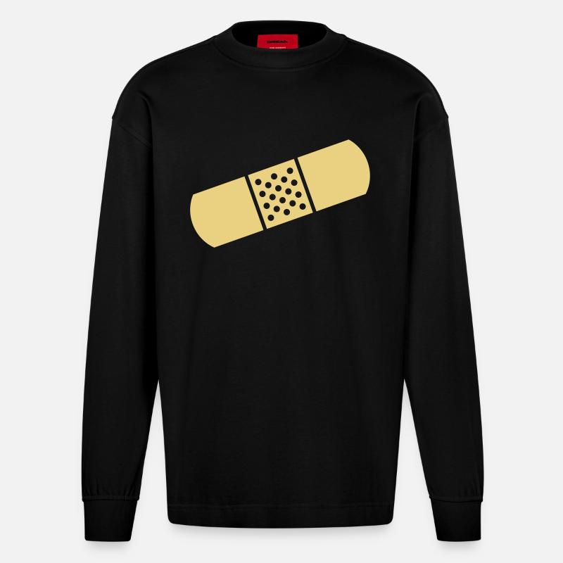 Pflaster - Heavyweight Oversized Organic Langarmshirt Made in EU - SOLID BLACK