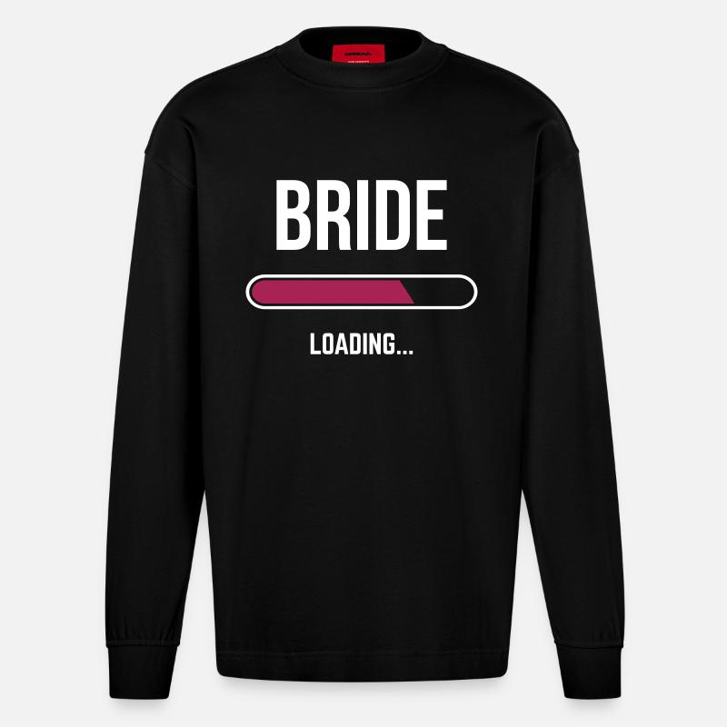 Bride loading - Manches longues bio épais oversize fabriqué en UE - SOLID BLACK