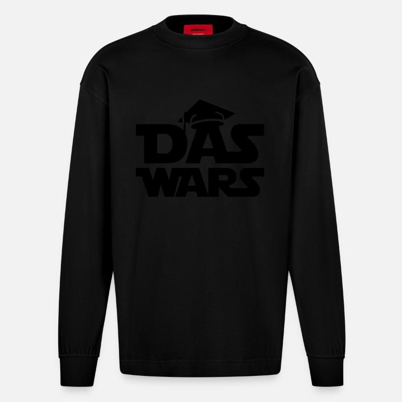 abi das wars - Heavyweight Oversized Organic Langarmshirt Made in EU - SOLID BLACK
