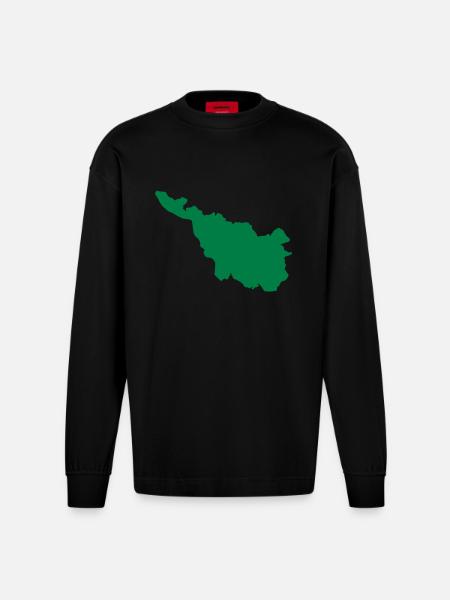 Bremen - Heavyweight Oversized Organic Longsleeve Shirt Made in EU - SOLID BLACK