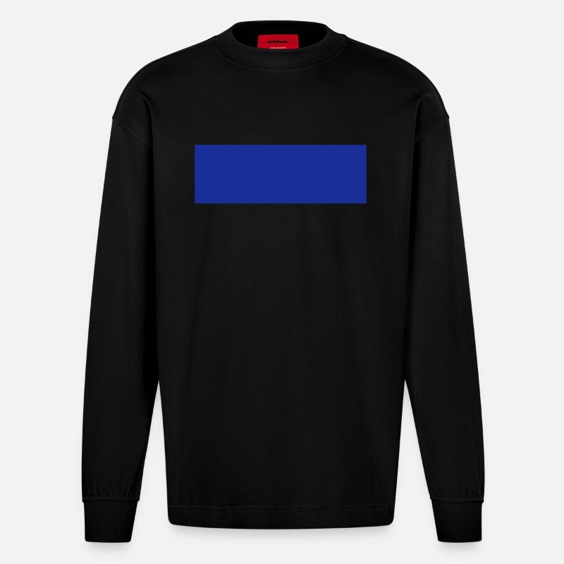 Rectangle - Heavyweight Oversized Organic Langarmshirt Made in EU - SOLID BLACK