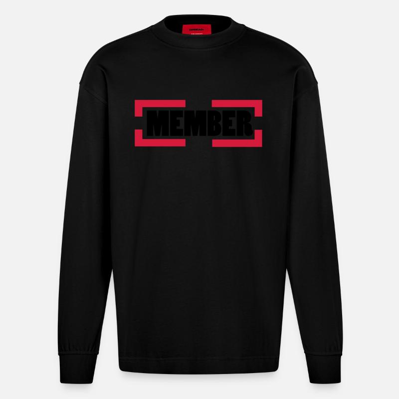 member - Heavyweight Oversized Organic Langarmshirt Made in EU - SOLID BLACK
