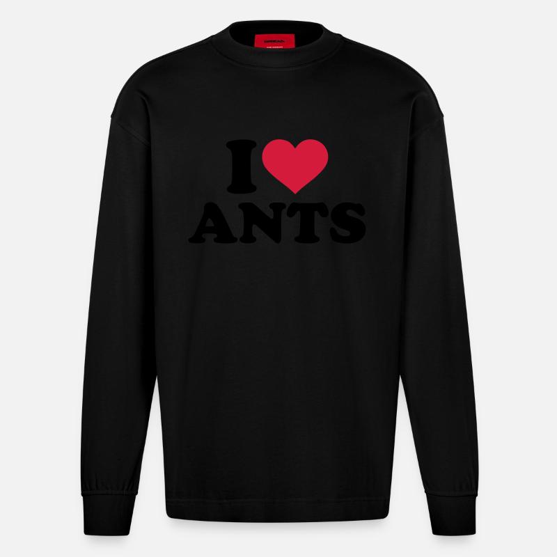 Ameise - Heavyweight Oversized Organic Langarmshirt Made in EU - SOLID BLACK