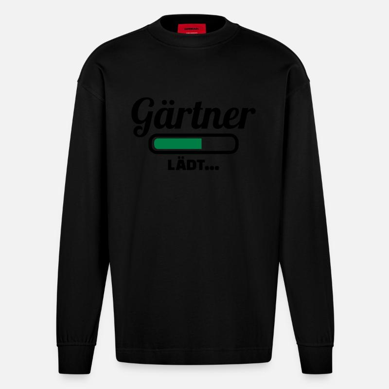 Gärtner - Heavyweight Oversized Organic Langarmshirt Made in EU - SOLID BLACK