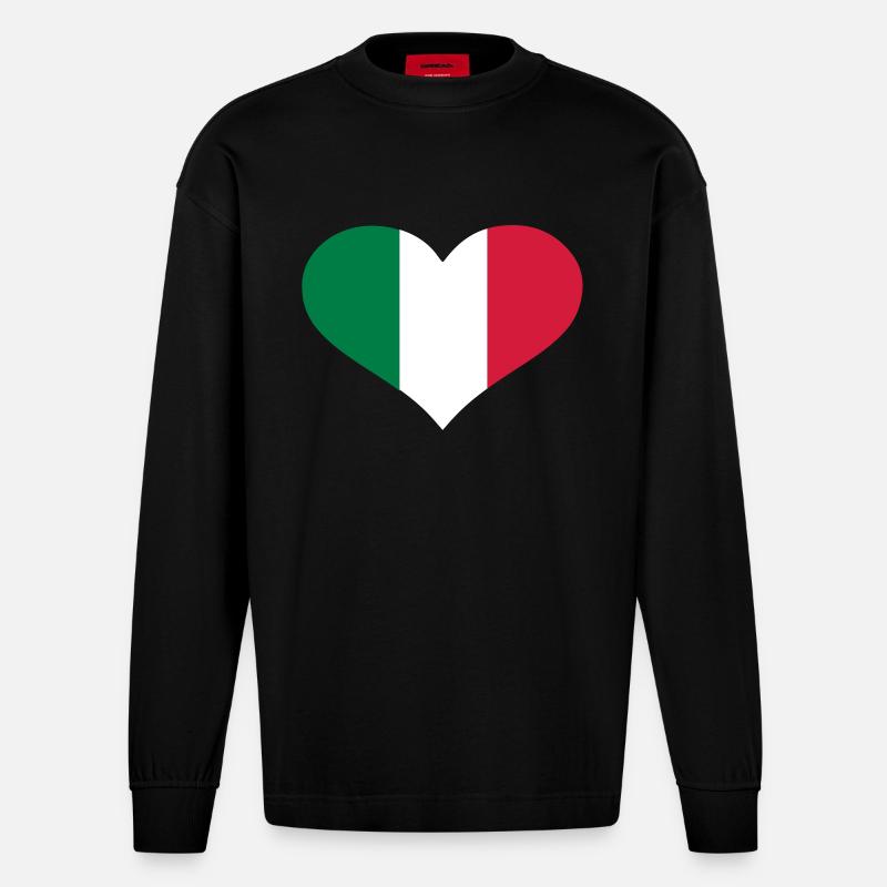 Mexiko - Heavyweight Oversized Organic Langarmshirt Made in EU - SOLID BLACK