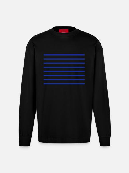 SAILOR - Heavyweight Oversized Organic Longsleeve Shirt Made in EU - SOLID BLACK