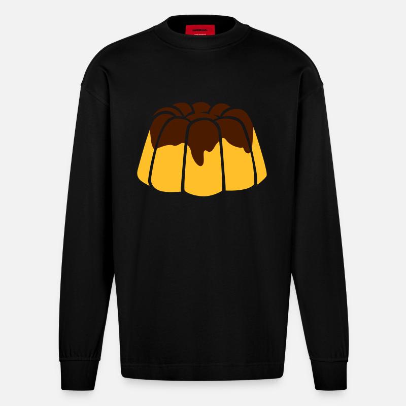 Pudding - Manches longues bio épais oversize fabriqué en UE - SOLID BLACK