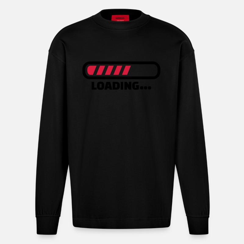 Loading - Heavyweight Oversized Organic Langarmshirt Made in EU - SOLID BLACK