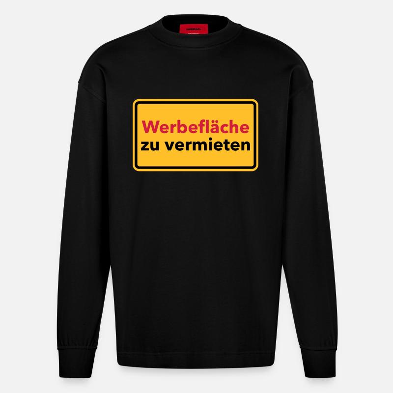 Werbung - Heavyweight Oversized Organic Langarmshirt Made in EU - SOLID BLACK