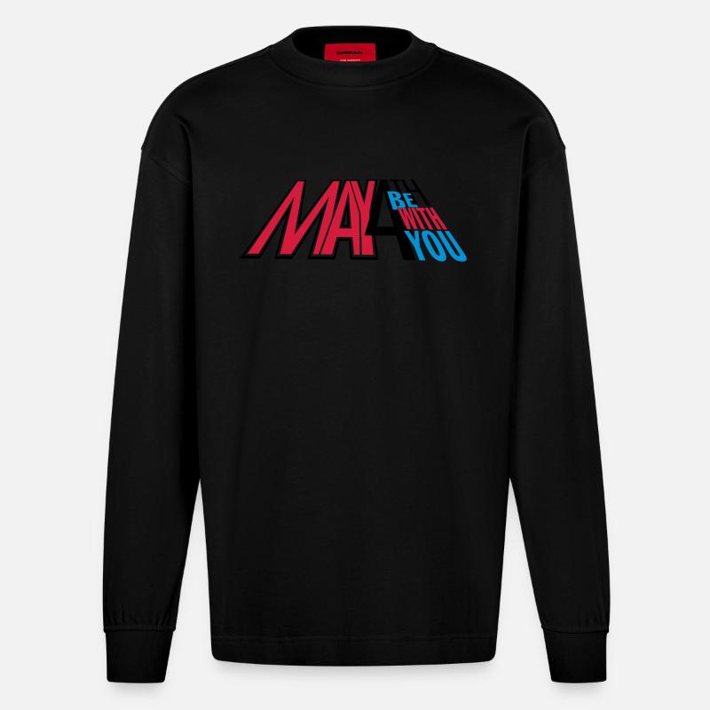 may4th_vec_3 de - Heavyweight Oversized Organic Langarmshirt Made in EU - SOLID BLACK