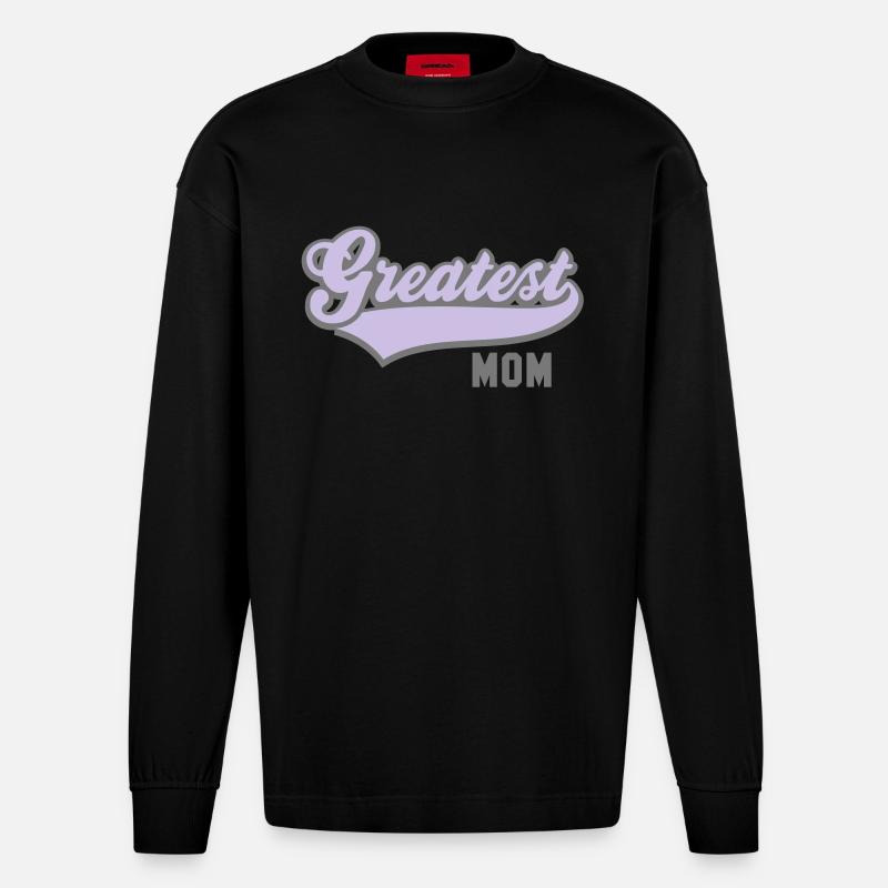 Le plus grand 2C MOM - Manches longues bio épais oversize fabriqué en UE - SOLID BLACK
