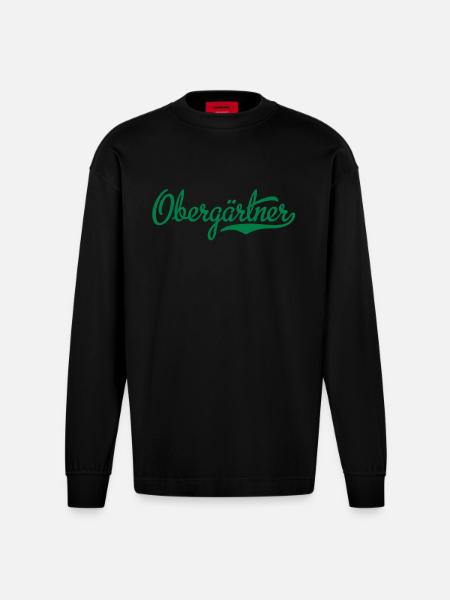 gardener - Heavyweight Oversized Organic Longsleeve Shirt Made in EU - SOLID BLACK