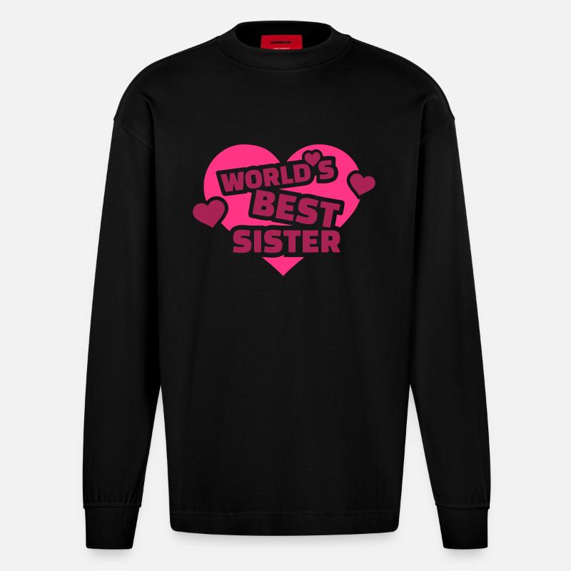Schwester - Heavyweight Oversized Organic Langarmshirt Made in EU - SOLID BLACK