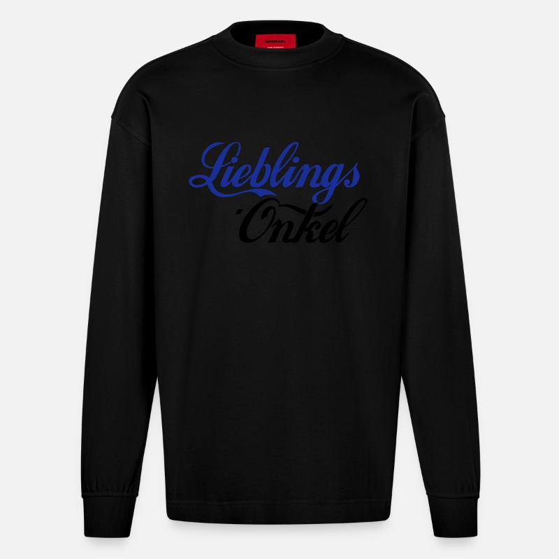 Lieblings Onkel - Heavyweight Oversized Organic Langarmshirt Made in EU - SOLID BLACK