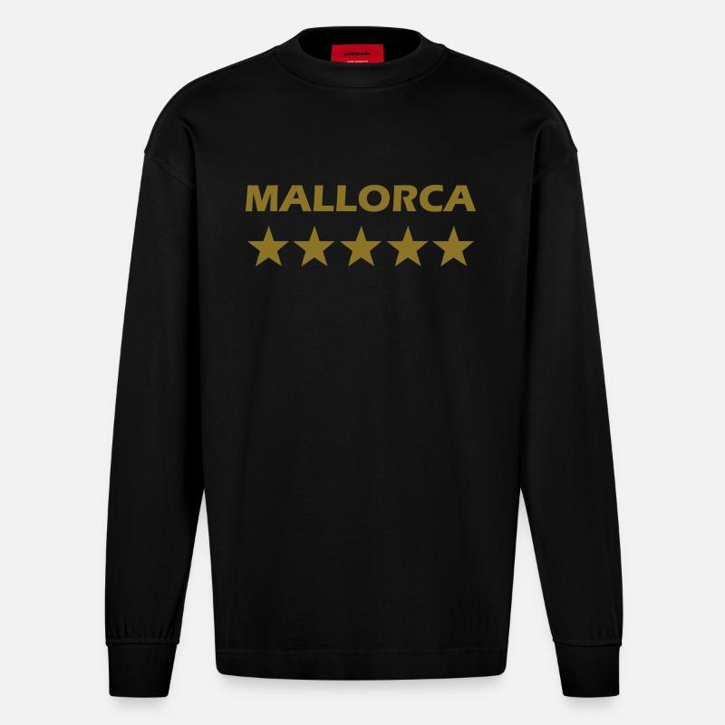 mallorca - Heavyweight Oversized Organic Langarmshirt Made in EU - SOLID BLACK