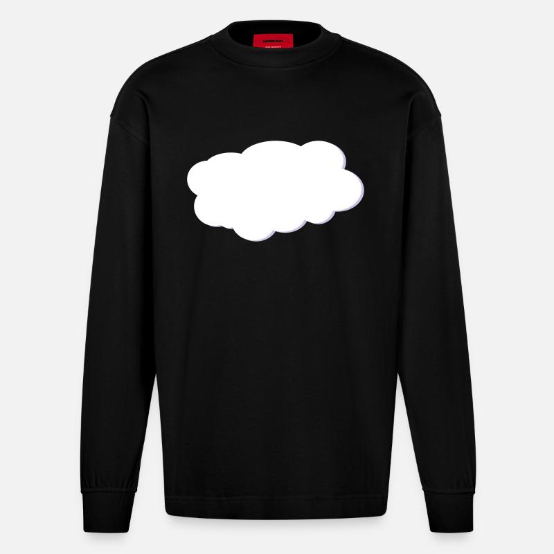Wolke - Heavyweight Oversized Organic Langarmshirt Made in EU - SOLID BLACK
