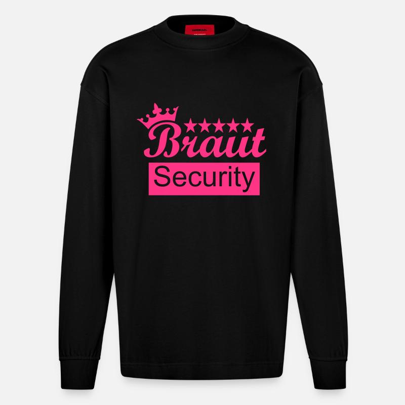 Braut - Heavyweight Oversized Organic Langarmshirt Made in EU - SOLID BLACK