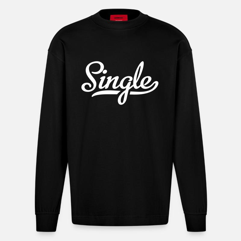 Single - Heavyweight Oversized Organic Langarmshirt Made in EU - SOLID BLACK