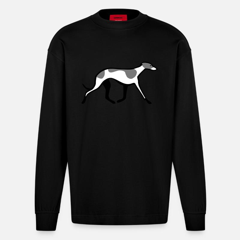 Whippet - Heavyweight Oversized Organic Langarmshirt Made in EU - SOLID BLACK