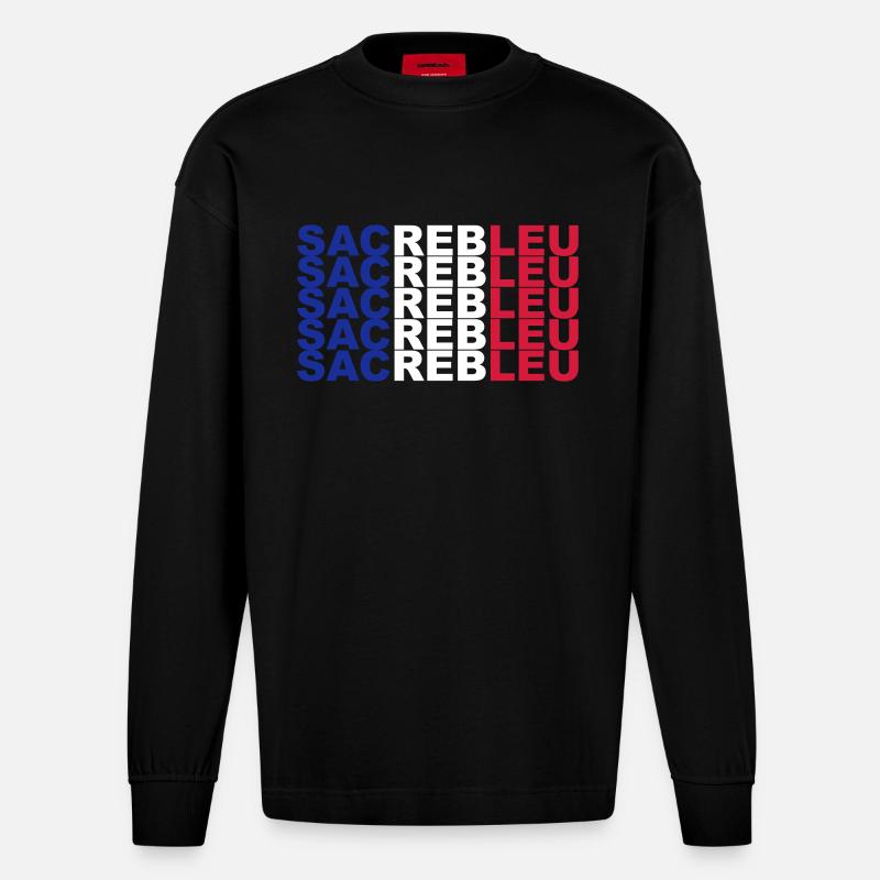 Sacrebleu - Manches longues bio épais oversize fabriqué en UE - SOLID BLACK