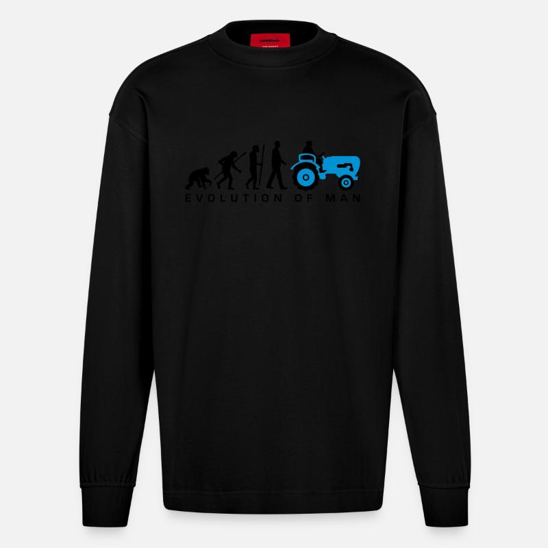 evolution_bauer_mit_traktor_032013_a_2c - Manches longues bio épais oversize fabriqué en UE - SOLID BLACK