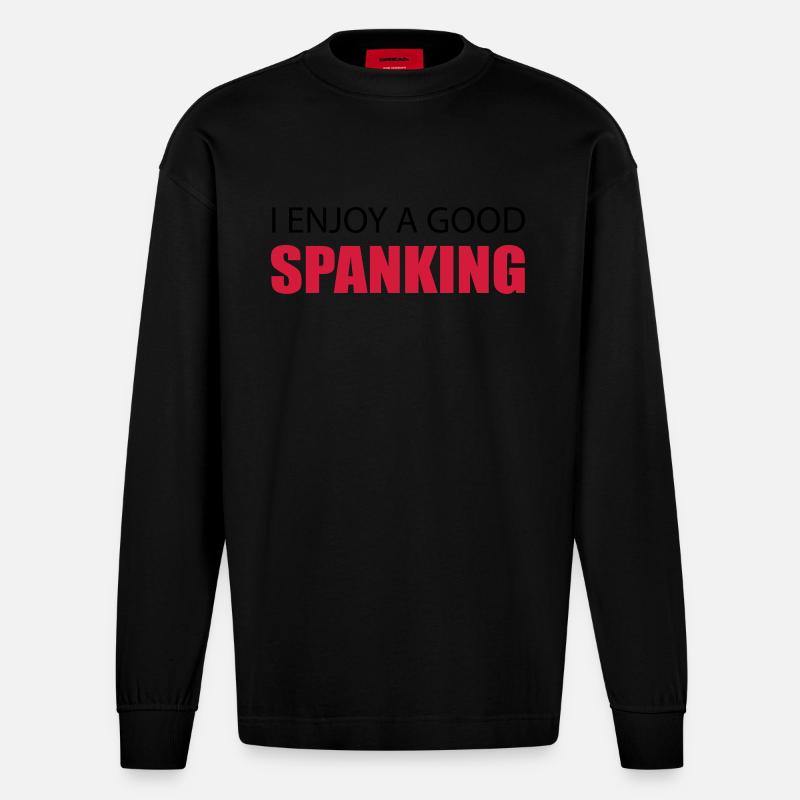 Spanking - Manches longues bio épais oversize fabriqué en UE - SOLID BLACK