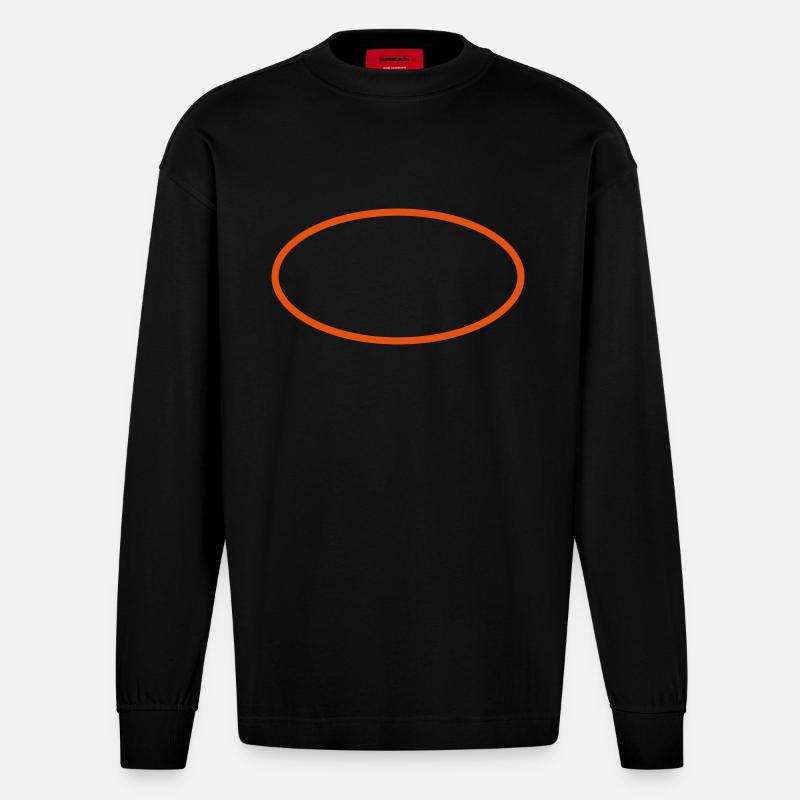 ellipse - Heavyweight Oversized Organic Langarmshirt Made in EU - SOLID BLACK