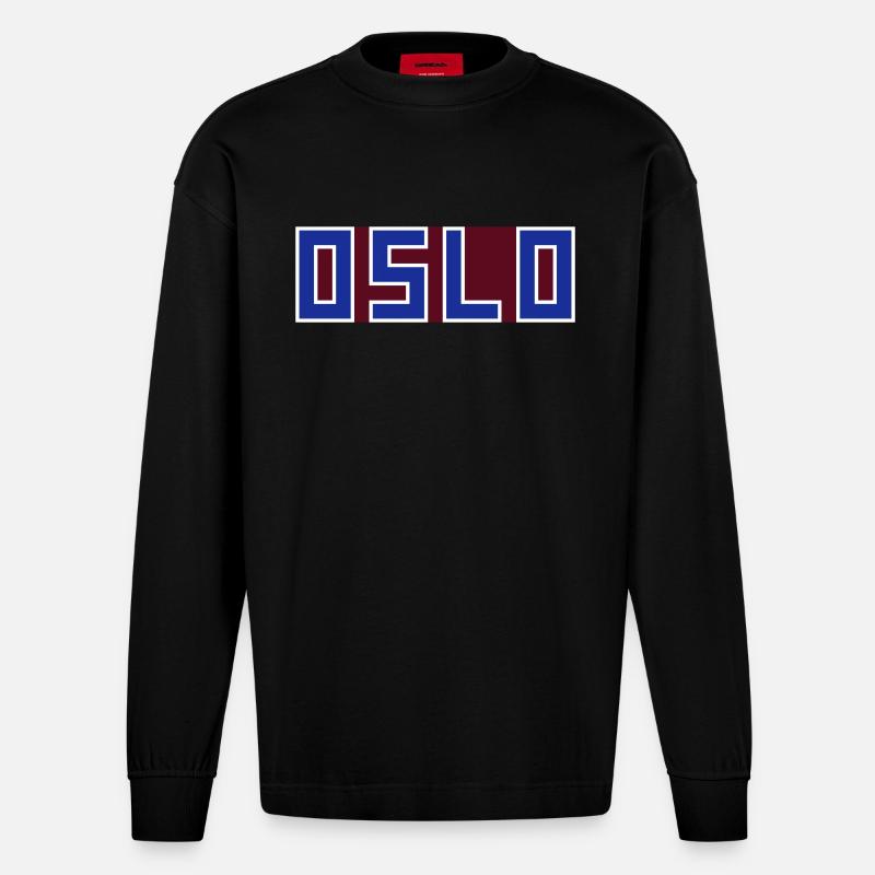 Oslo - Heavyweight Oversized Organic Langarmshirt Made in EU - SOLID BLACK