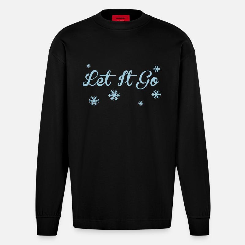Let It Go - Heavyweight Oversized Organic Langarmshirt Made in EU - SOLID BLACK
