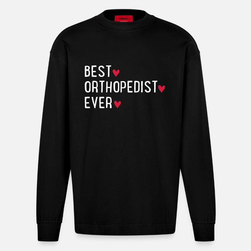 Orthopäde - Heavyweight Oversized Organic Langarmshirt Made in EU - SOLID BLACK