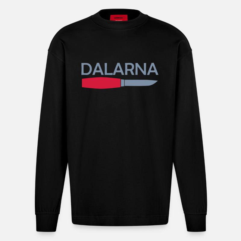 Dalarna - Heavyweight Oversized Organic Langarmshirt Made in EU - SOLID BLACK