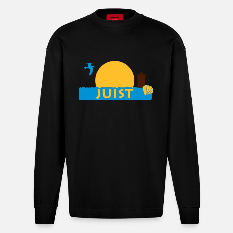 Juist - Heavyweight Oversized Organic Langarmshirt Made in EU - SOLID BLACK