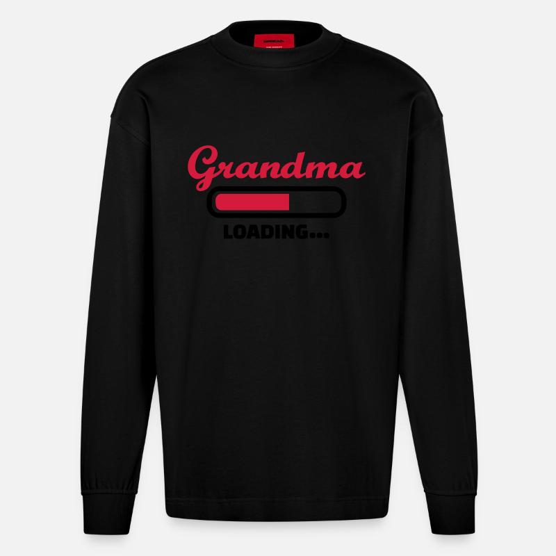 Oma - Heavyweight Oversized Organic Langarmshirt Made in EU - SOLID BLACK
